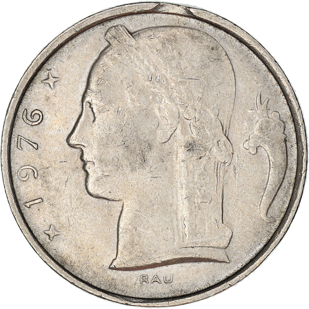 Münze, Belgien, 5 Francs, 5 Frank, 1976, S+, Kupfer-Nickel, KM:134.1