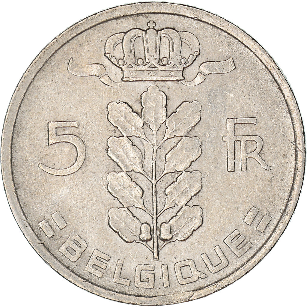Münze, Belgien, 5 Francs, 5 Frank, 1976, S+, Kupfer-Nickel, KM:134.1
