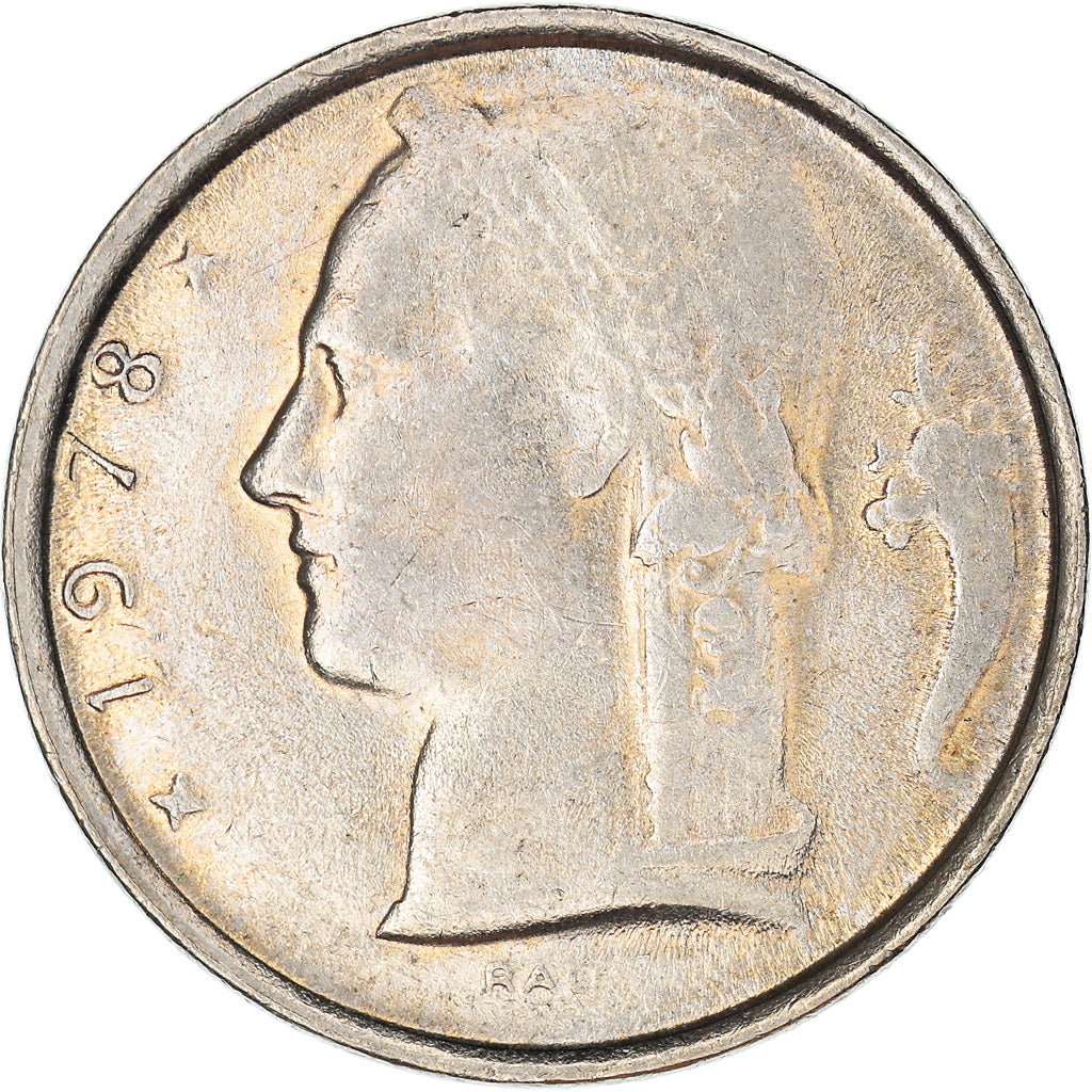 Coin, Belgium, 5 Francs, 5 Frank, 1978, AU(50-53), Copper-nickel, KM:135.1