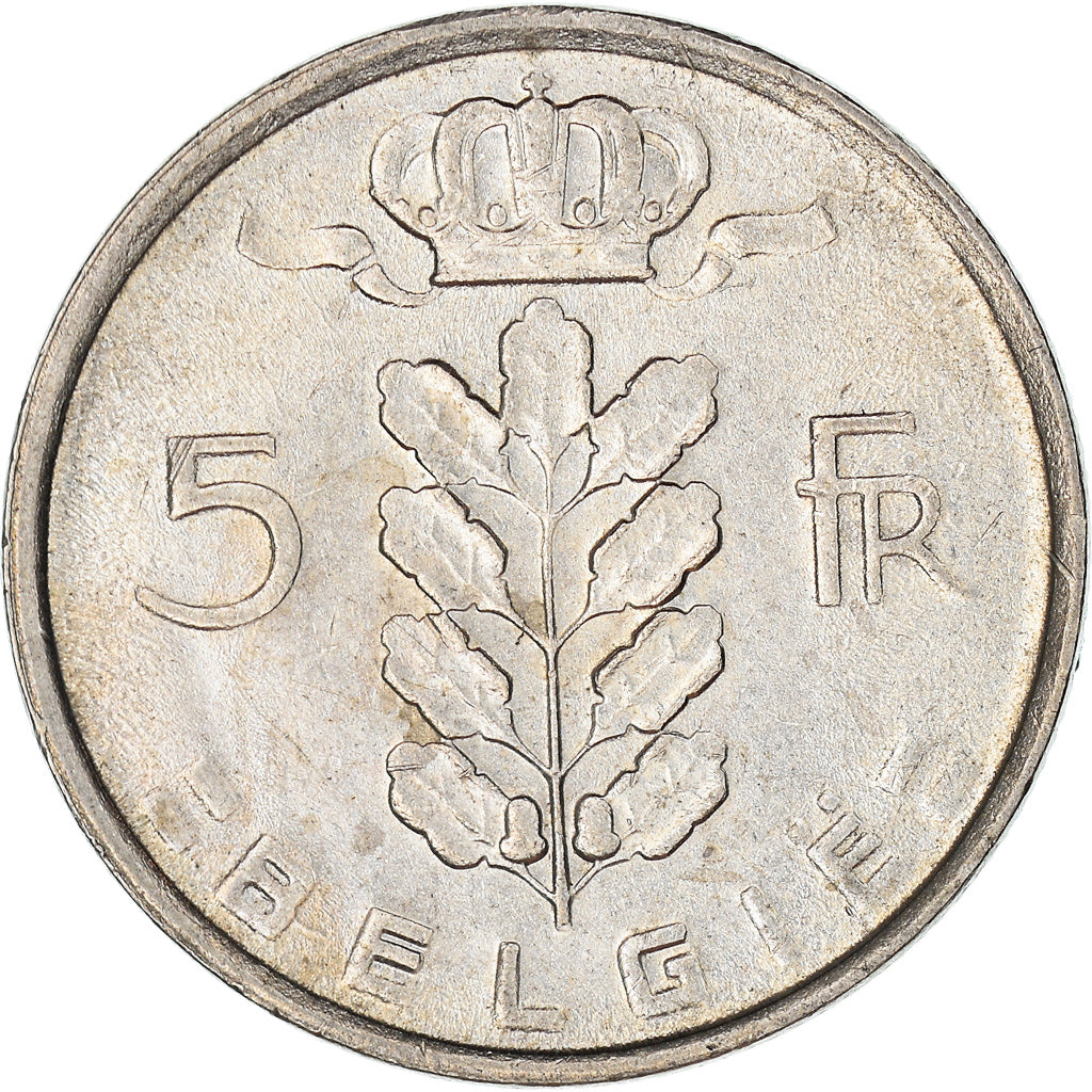 Münze, Belgien, 5 Francs, 5 Frank, 1981, SS+, Kupfer-Nickel, KM:135.1