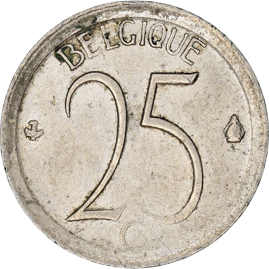 Coin, Belgium, 25 Centimes, 1967, Brussels, VF(30-35), Copper-nickel, KM:153.1