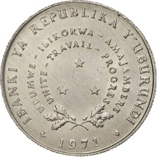Burundi, 5 Francs, 1971, Brussels, Belgium, MS(63), Aluminum, KM:16