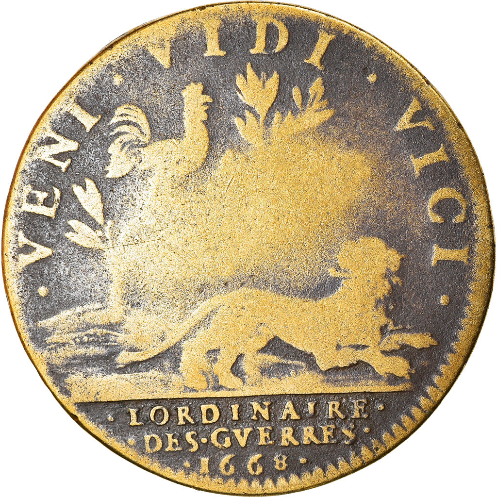 France, Jeton, Royal, Louis XIV, Ordinaires des Guerres, Conquête de la