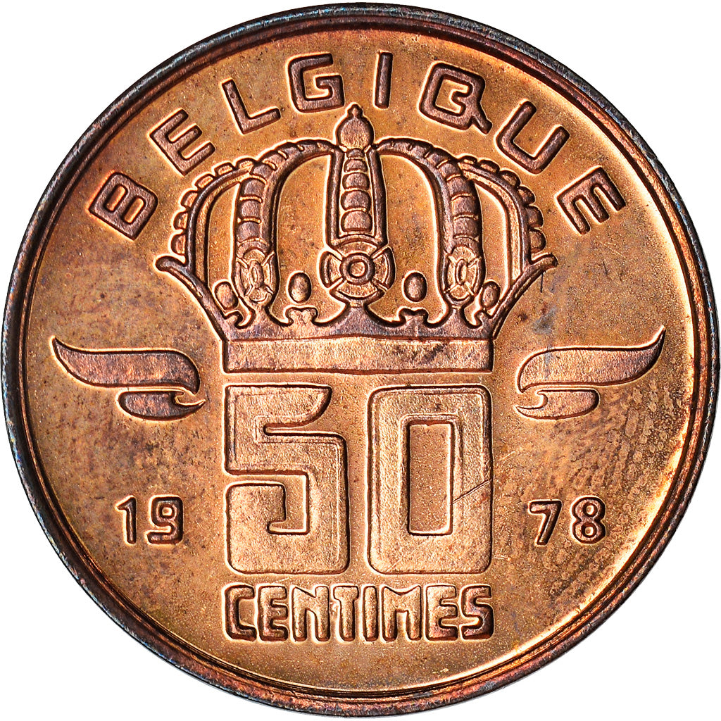 Coin, Belgium, Baudouin I, 50 Centimes, 1978, MS(60-62), Bronze, KM:148.1