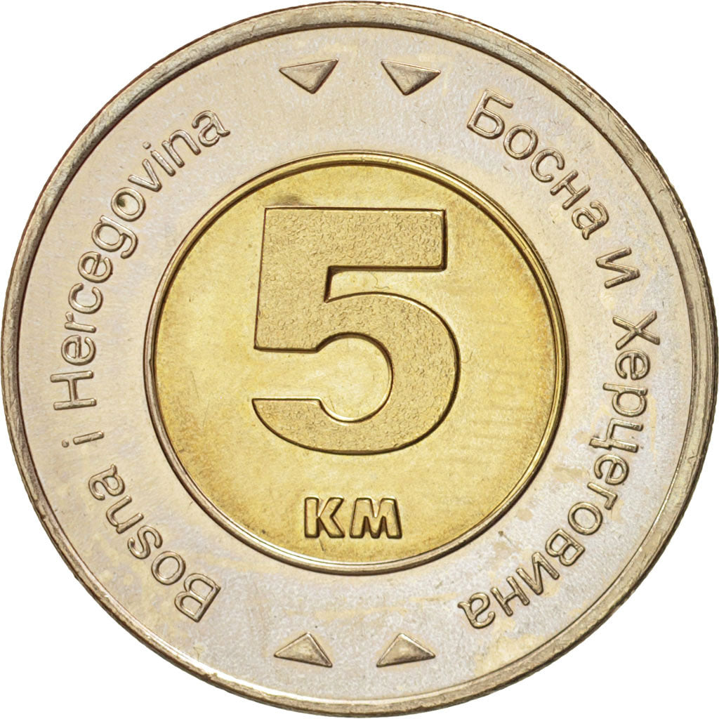 BOSNIA-ERZEGOVINA, 5 Konvertible Marka, 2005, British Royal Mint, SPL, Bi-met...