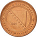 BOSNIA-ERZEGOVINA, 20 Feninga, 2007, BB+, Acciaio placcato rame, KM:116