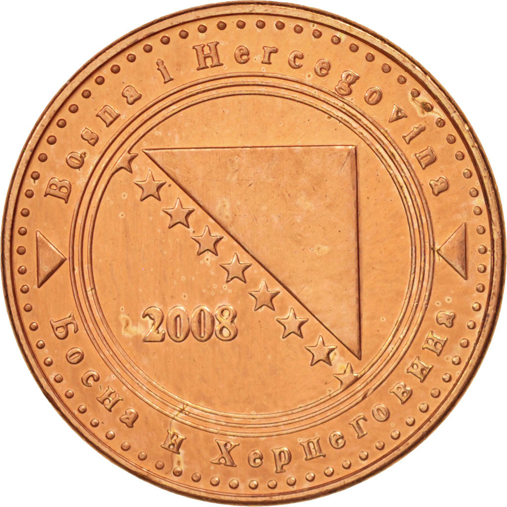 BOSNIA-HERZEGOVINA, 10 Feninga, 2008, AU(55-58), Copper Plated Steel, KM:115