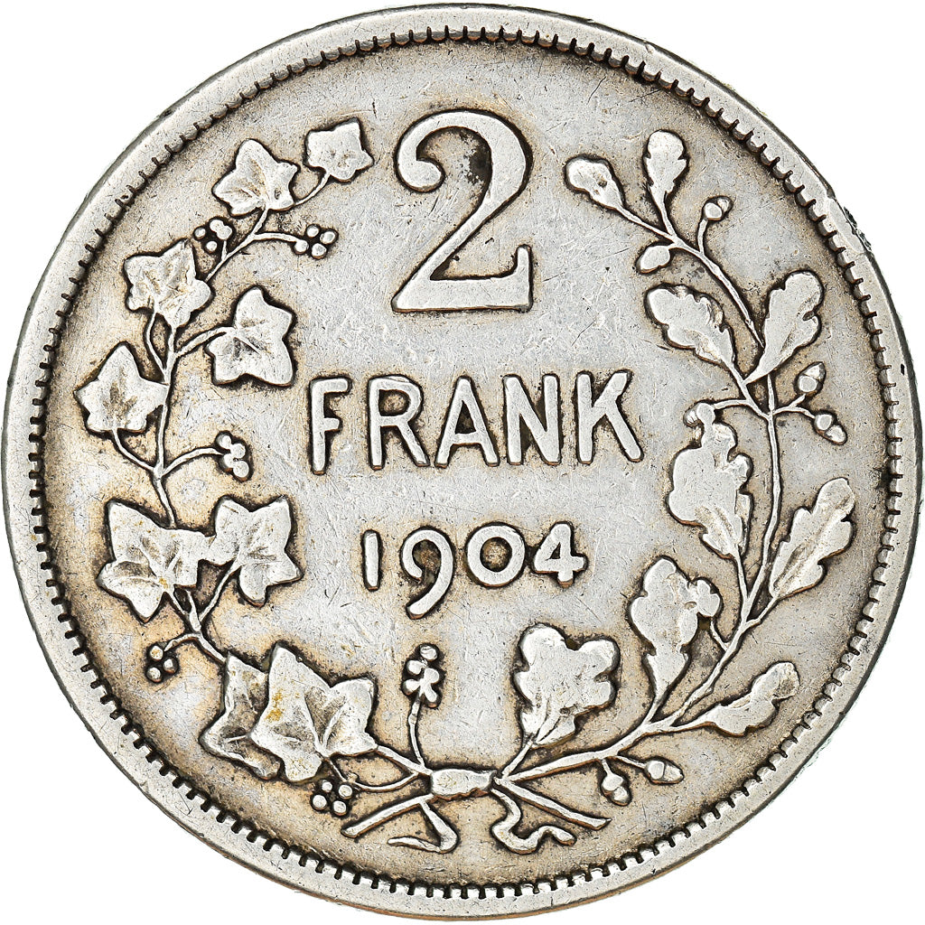 Coin, Belgium, 2 Francs, 2 Frank, 1904, VF(30-35), Silver, KM:59