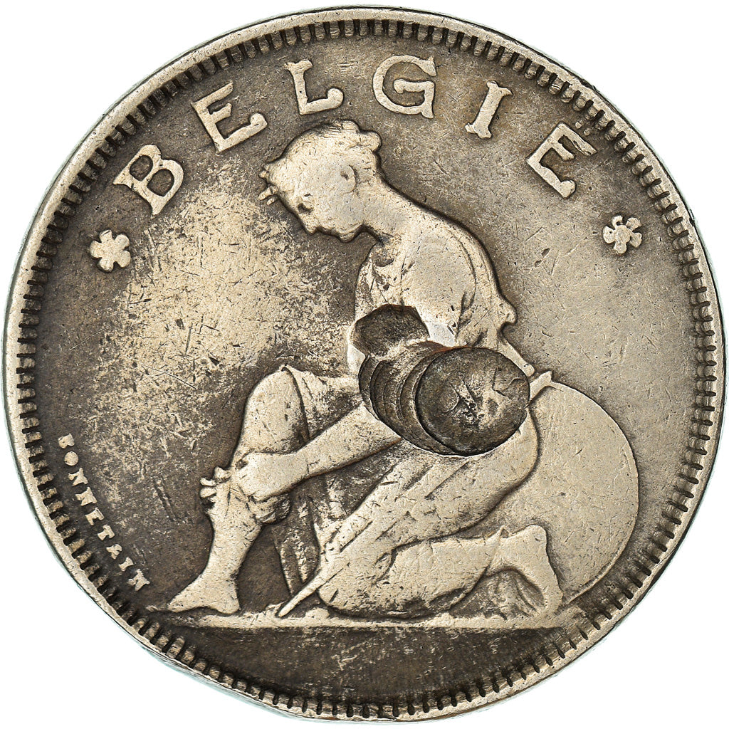 Coin, Belgium, 2 Francs, 2 Frank, 1924, VF(20-25), Nickel, KM:92