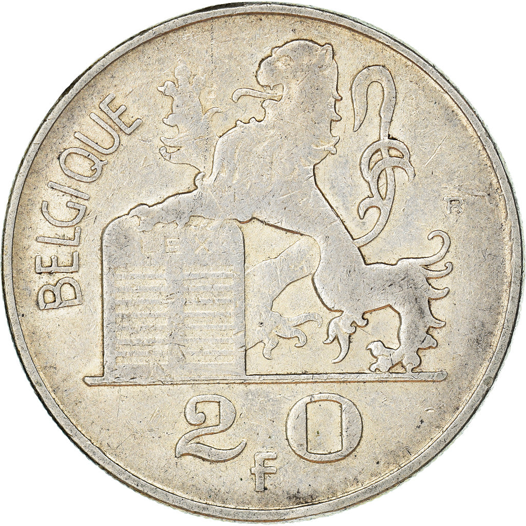 Coin, Belgium, 20 Francs, 20 Frank, 1950, EF(40-45), Silver, KM:140.1