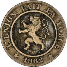 Moeda, Bélgica, Leopold I, 10 Centimes, 1862, VF(20-25), Cobre-níquel, KM:22