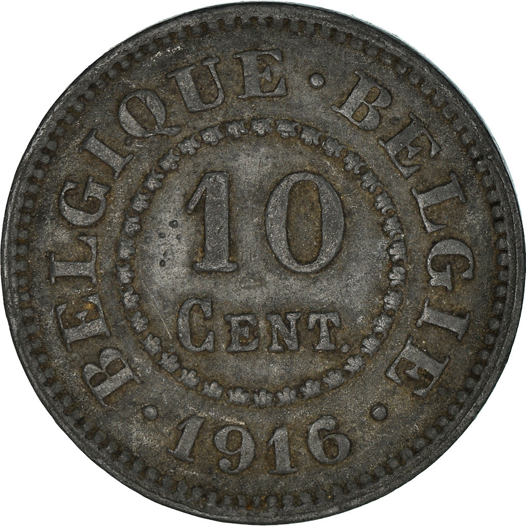 Coin, Belgium, 10 Centimes, 1916, VF(30-35), Zinc, KM:81