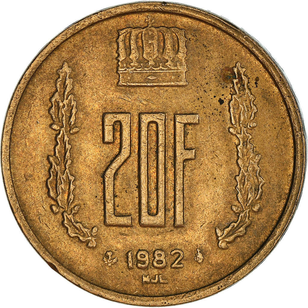 Moneta, Lussemburgo, Jean, 20 Francs, 1982, MB+, Alluminio-bronzo, KM:58