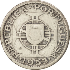Cape Verde, 10 Escudos, 1953, EF(40-45), Silver, KM:10
