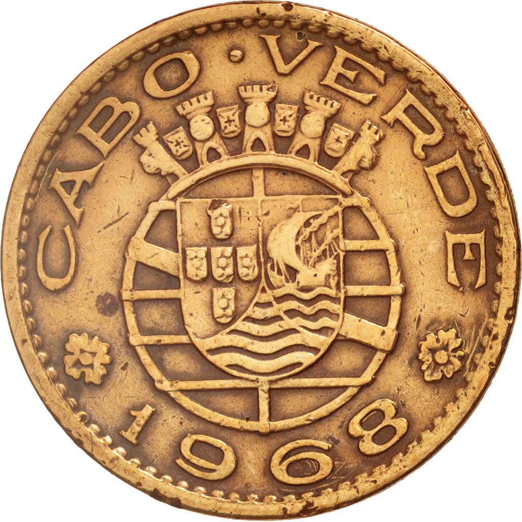 Cape Verde, 50 Centavos, 1968, EF(40-45), Bronze, KM:11