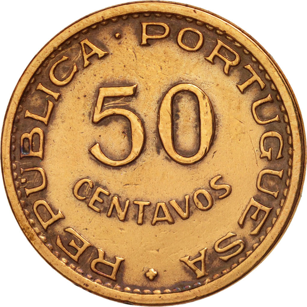 Cape Verde, 50 Centavos, 1968, EF(40-45), Bronze, KM:11