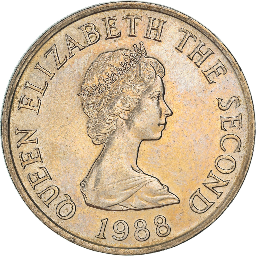 Monnaie, Jersey, Elizabeth II, 10 Pence, 1988, SUP, Cupro-nickel, KM:57.1
