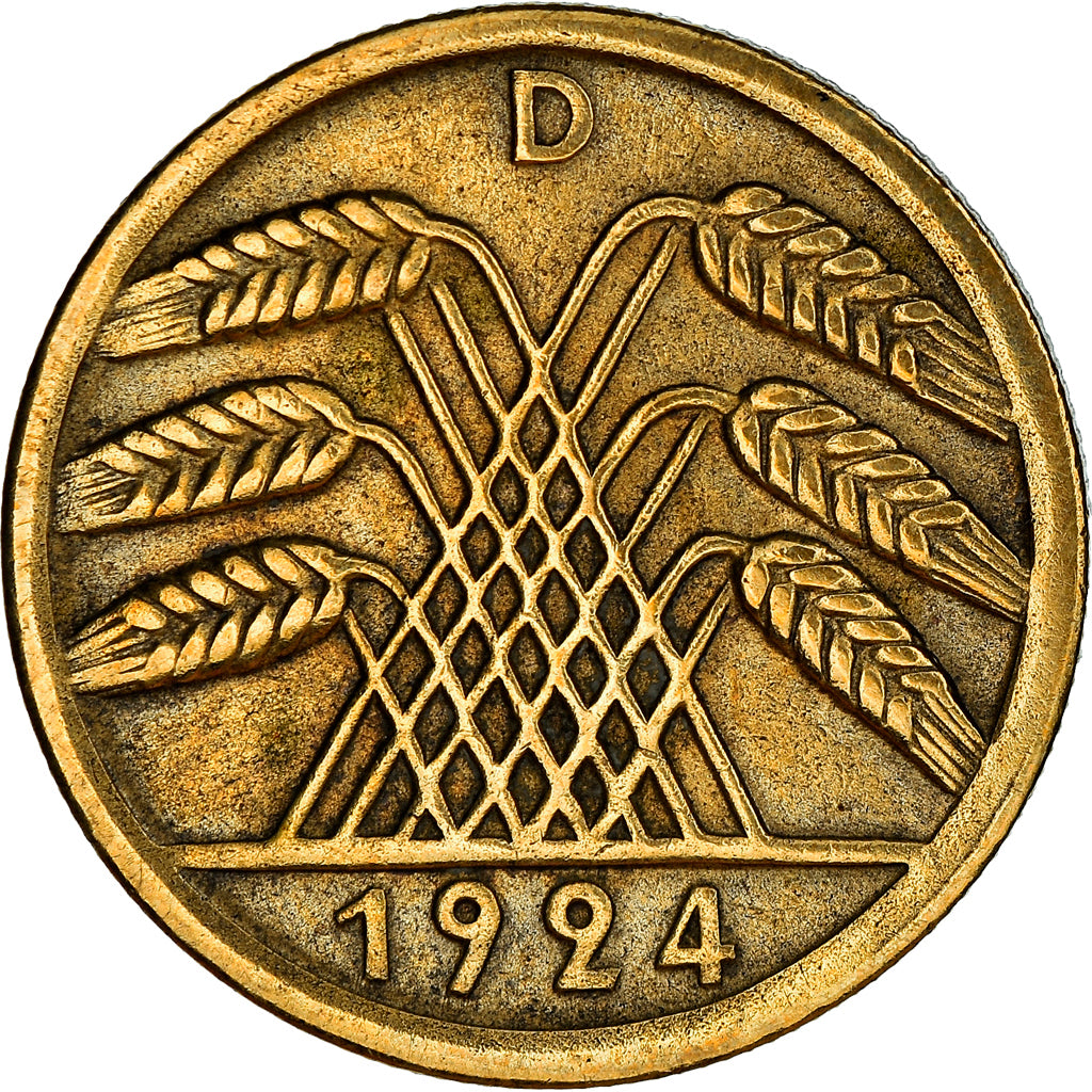 Moneda, ALEMANIA - REPÚBLICA DE WEIMAR, 50 Rentenpfennig, 1924, Munich, MBC