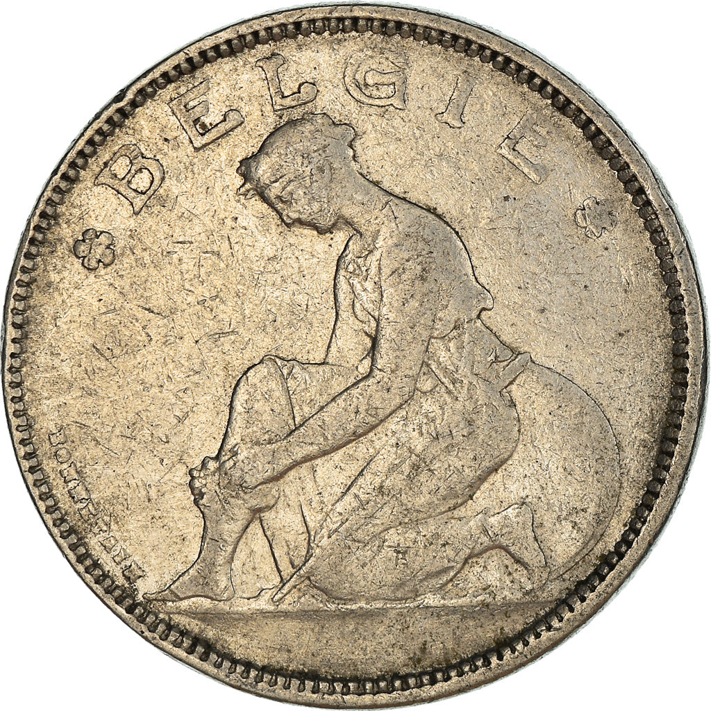 Moeda, Bélgica, 2 Francs, 2 Frank, 1923, EF(40-45), Níquel, KM:92