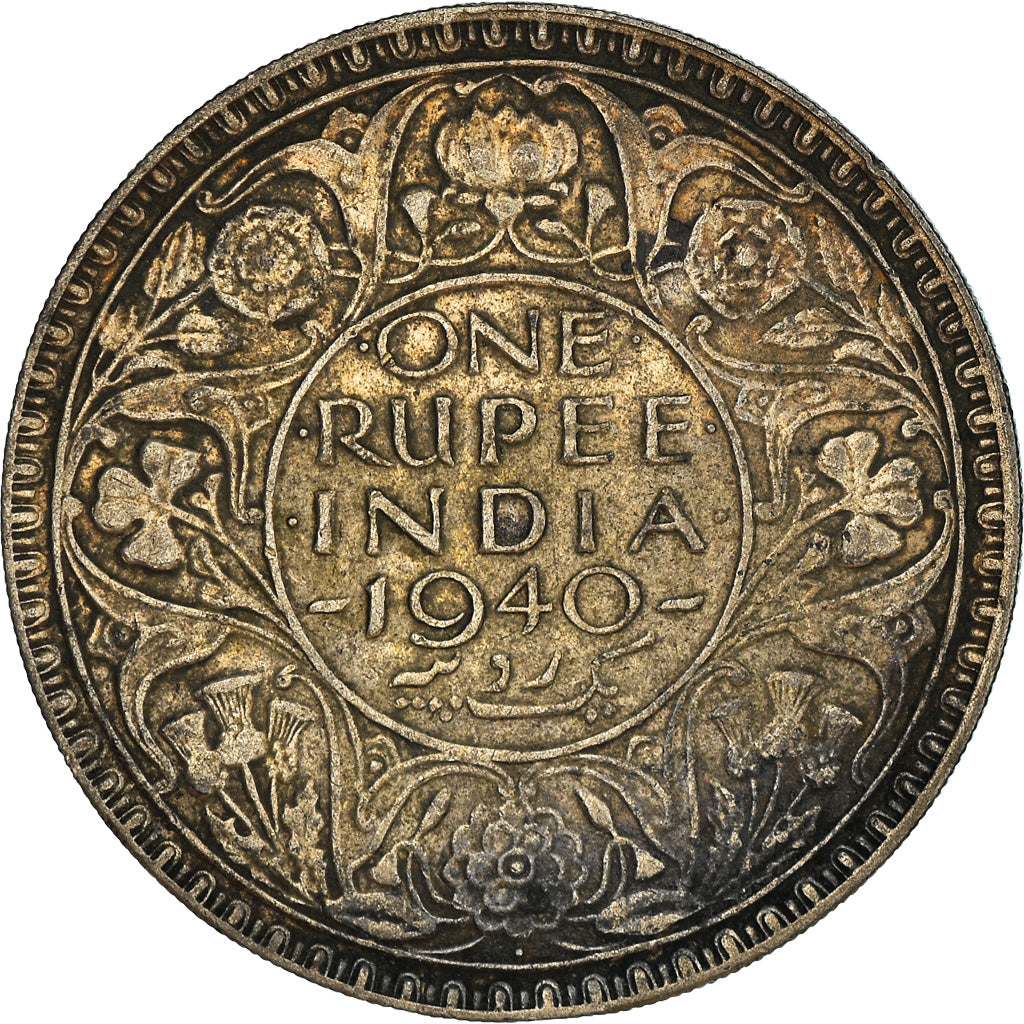 Coin, INDIA-BRITISH, George VI, Rupee, 1940, Mumbai, VF(30-35), Silver, KM:556