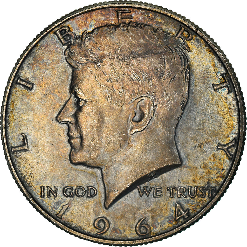 Coin, United States, Kennedy Half Dollar, Half Dollar, 1964, U.S. Mint