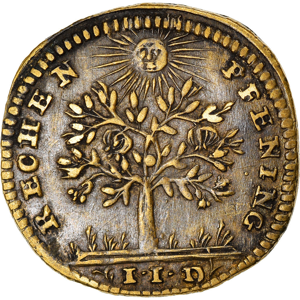 France, Jeton, Nuremberg, Rechenpfennig, Queen Anna, History, TTB+, Laiton