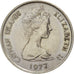 Moneda, Islas Caimán, Elizabeth II, 25 Cents, 1977, British Royal Mint, MBC
