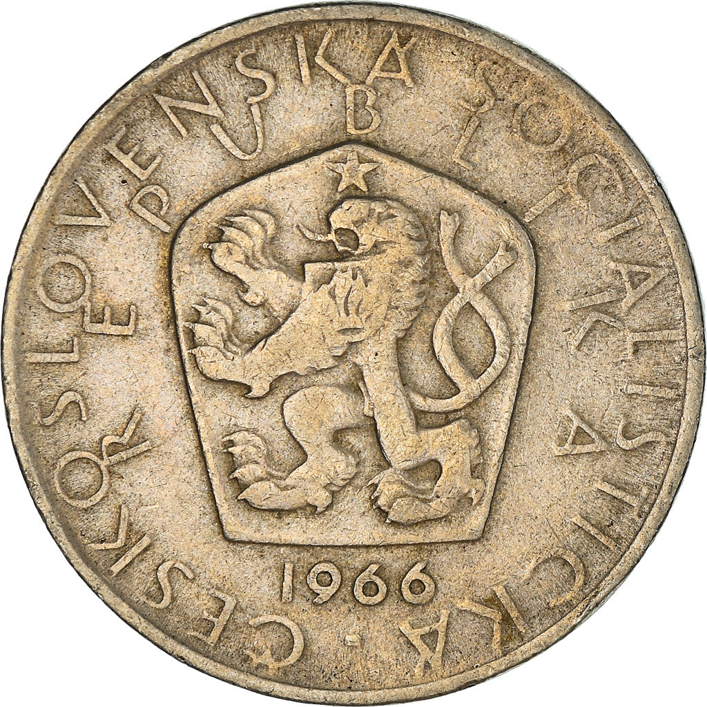 Coin, Czechoslovakia, 5 Korun, 1966, VF(30-35), Copper-nickel, KM:60