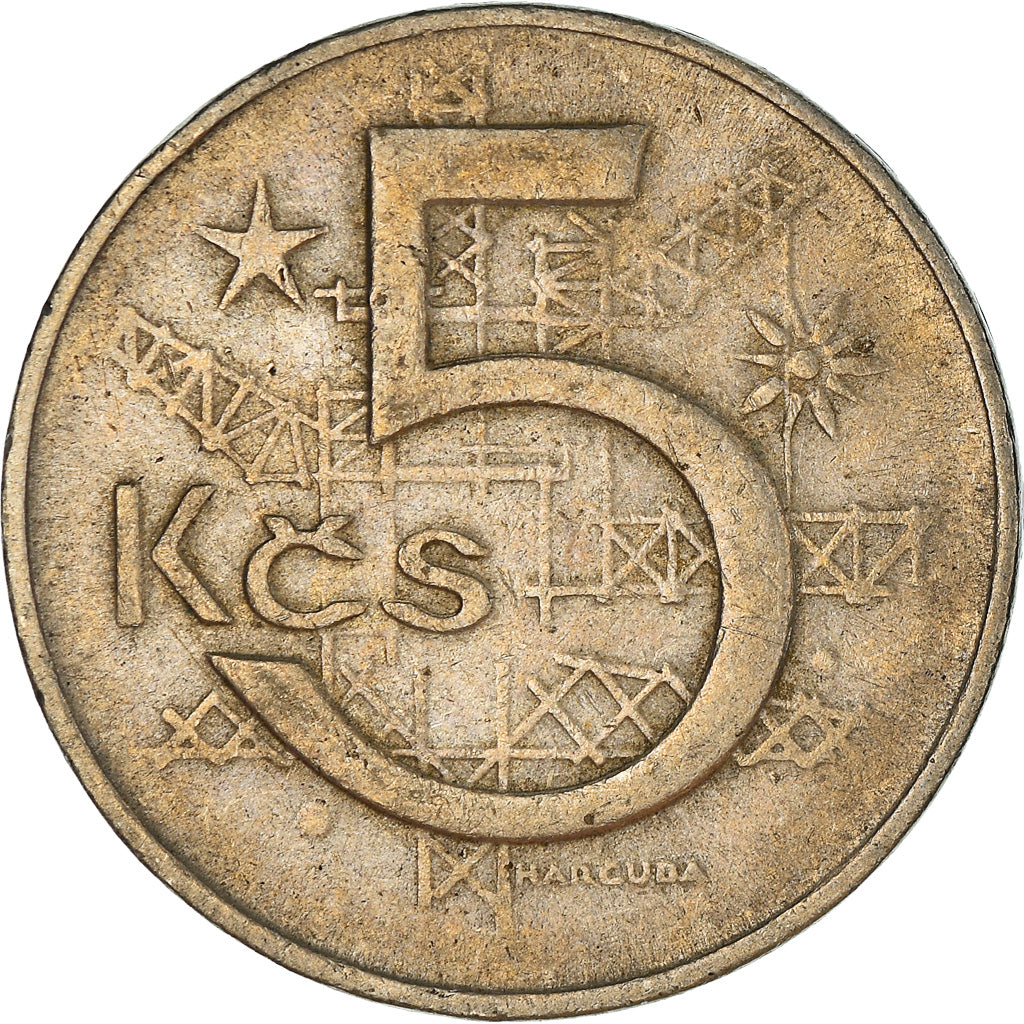 Coin, Czechoslovakia, 5 Korun, 1966, VF(30-35), Copper-nickel, KM:60