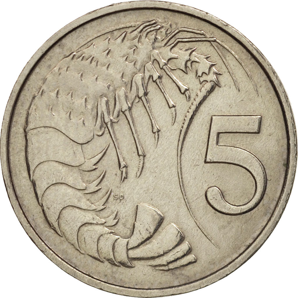 Cayman Islands, Elizabeth II, 5 Cents, 1982, British Royal Mint, AU(55-58)