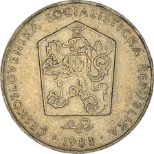 Coin, Czechoslovakia, 2 Koruny, 1983, Budapest, EF(40-45), Copper-nickel, KM:75