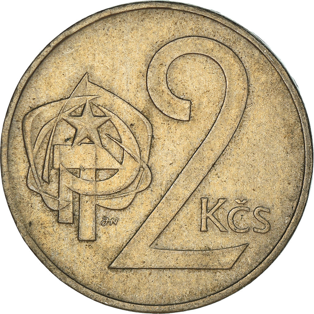 Coin, Czechoslovakia, 2 Koruny, 1983, Budapest, EF(40-45), Copper-nickel, KM:75