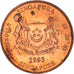 Moneta, Singapore, Cent, 1993, Singapore Mint, BB, Zinco placcato rame, KM:98