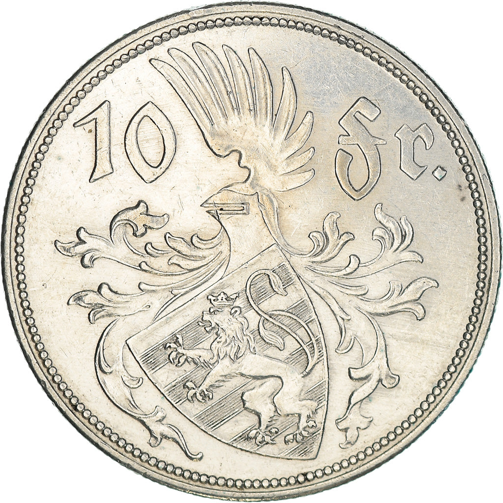 Coin, Luxembourg, Charlotte, 10 Francs, 1929, AU(55-58), Silver, KM:39
