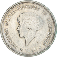 Moneta, Lussemburgo, Charlotte, 5 Francs, 1929, BB, Argento, KM:38