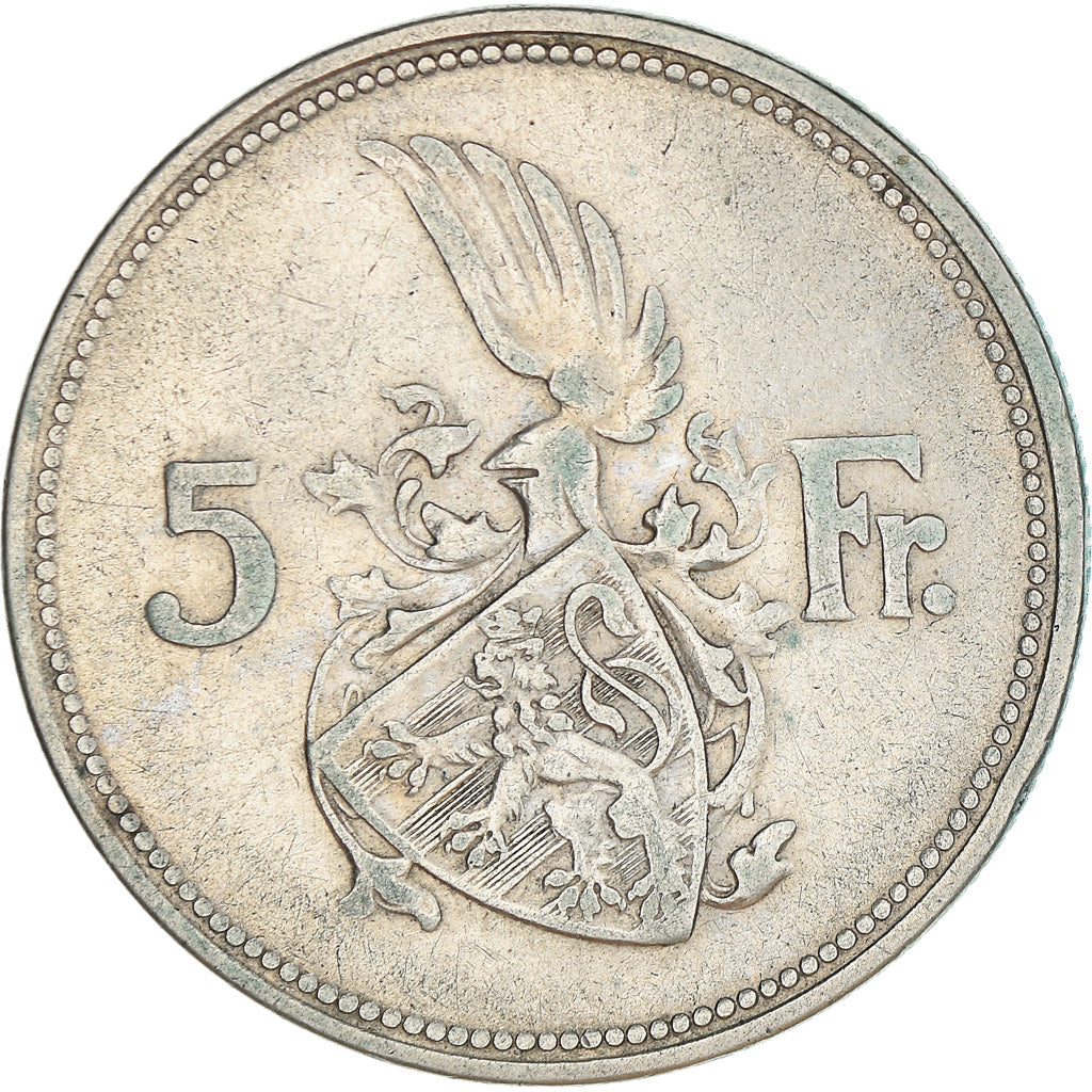 Moneta, Lussemburgo, Charlotte, 5 Francs, 1929, BB, Argento, KM:38
