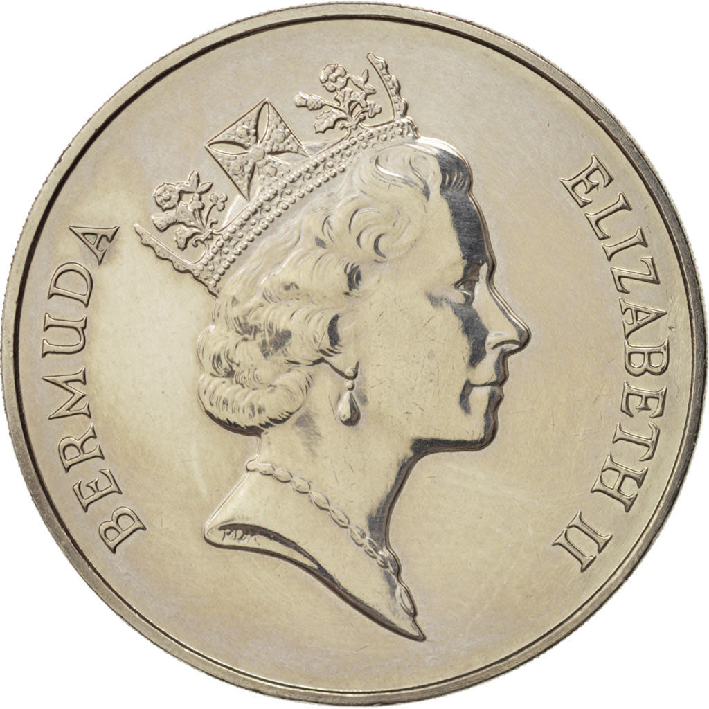 Bermuda, Elizabeth II, Dollar, 1988, AU(55-58), Copper-nickel, KM:55