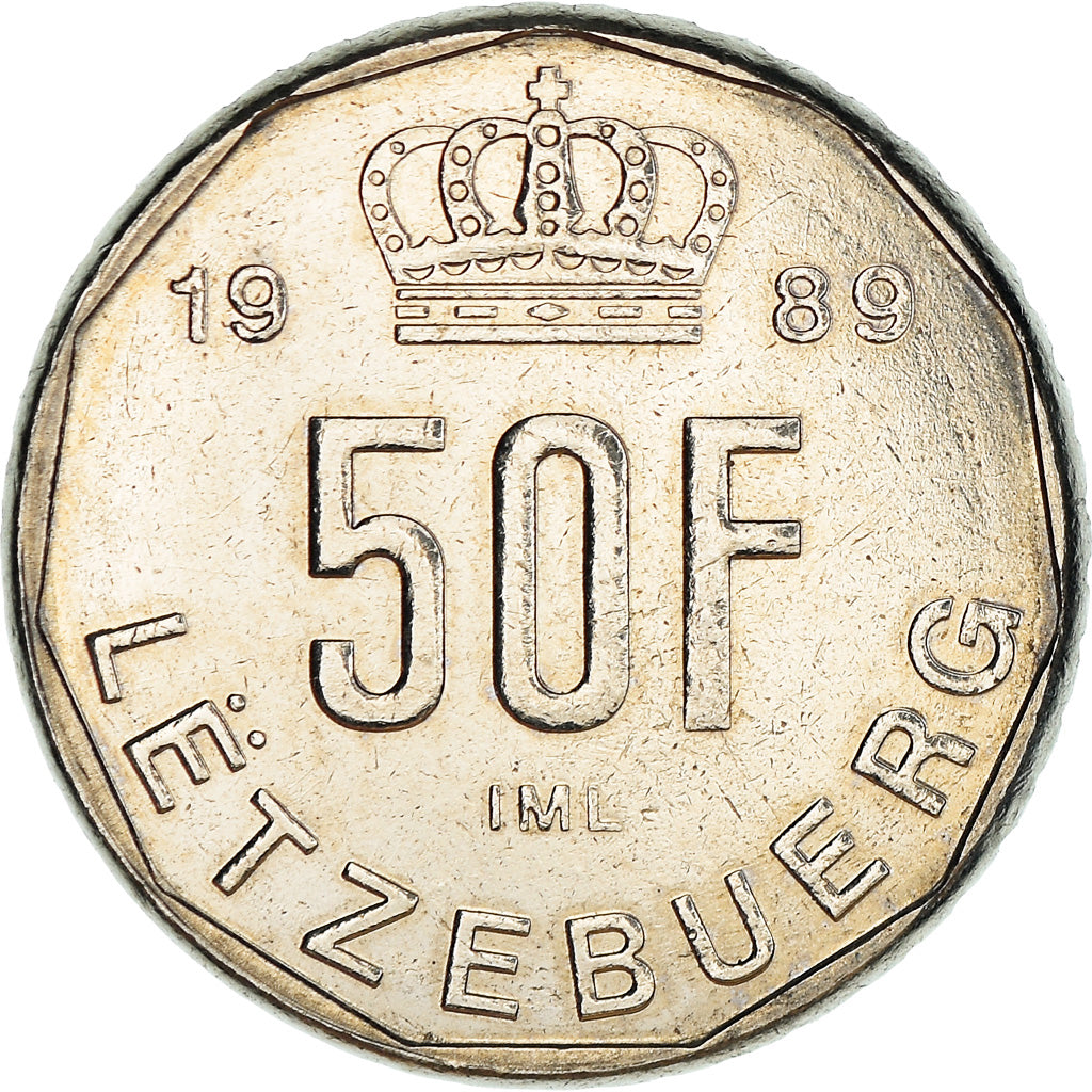 Monnaie, Luxembourg, Jean, 50 Francs, 1989, TTB, Nickel, KM:66