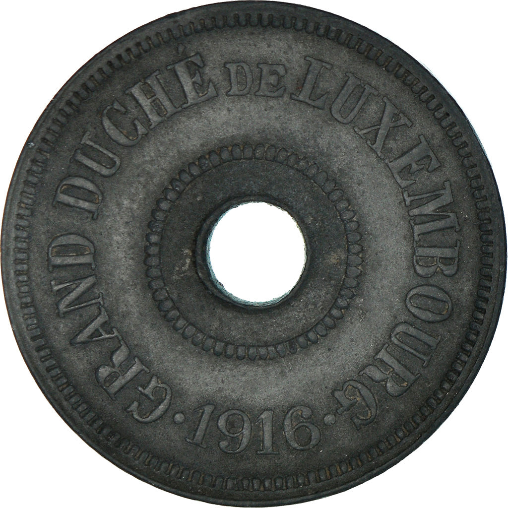 Coin, Luxembourg, Charlotte, 25 Centimes, 1916, VF(30-35), Zinc, KM:29