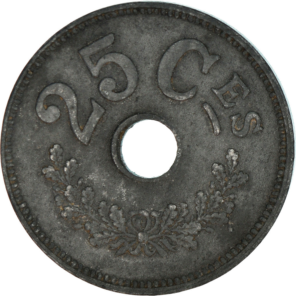 Coin, Luxembourg, Charlotte, 25 Centimes, 1916, VF(30-35), Zinc, KM:29