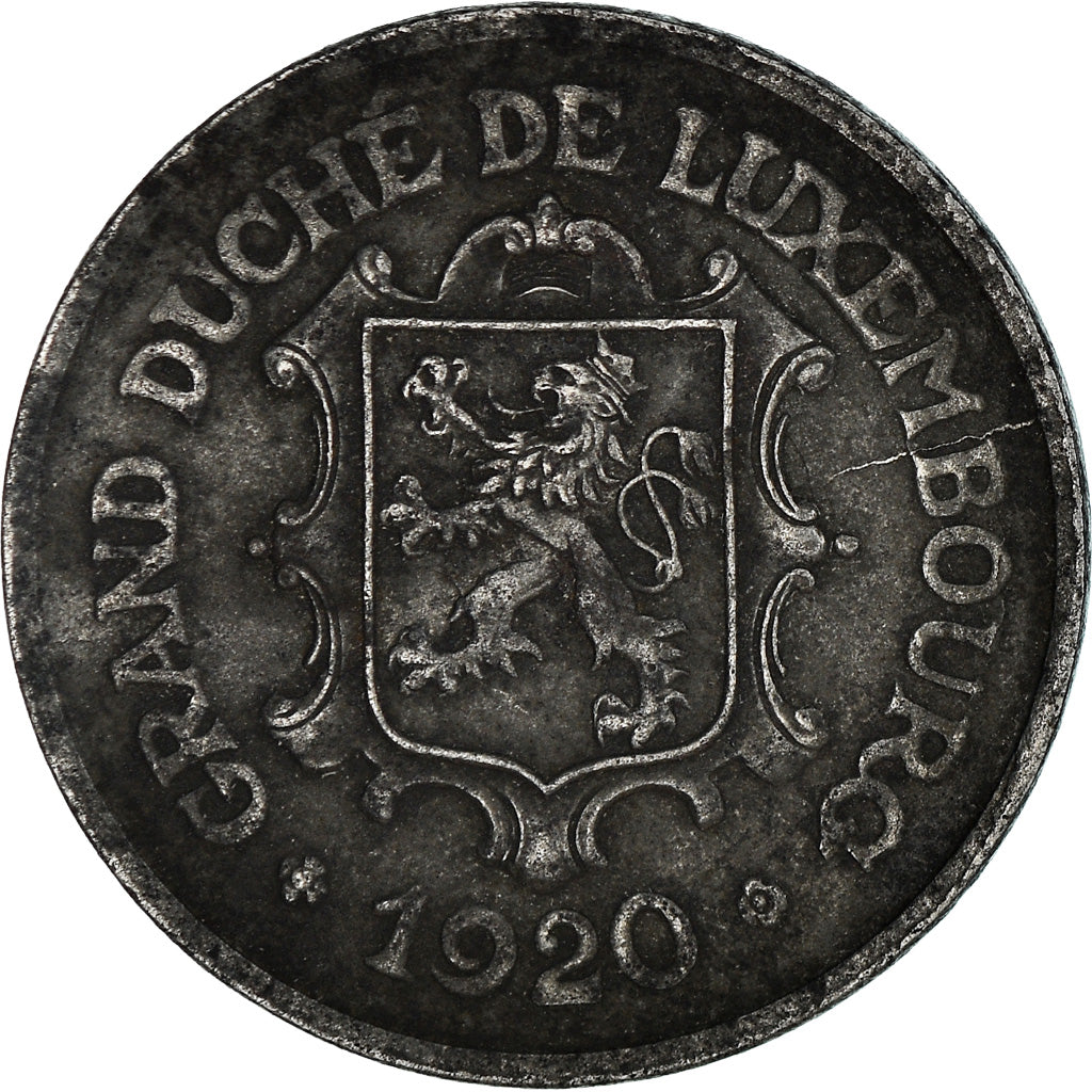 Coin, Luxembourg, Charlotte, 25 Centimes, 1920, VF(30-35), Iron, KM:32
