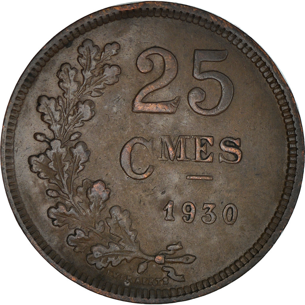 Moneda, Luxemburgo, Charlotte, 25 Centimes, 1930, MBC, Bronce, KM:42