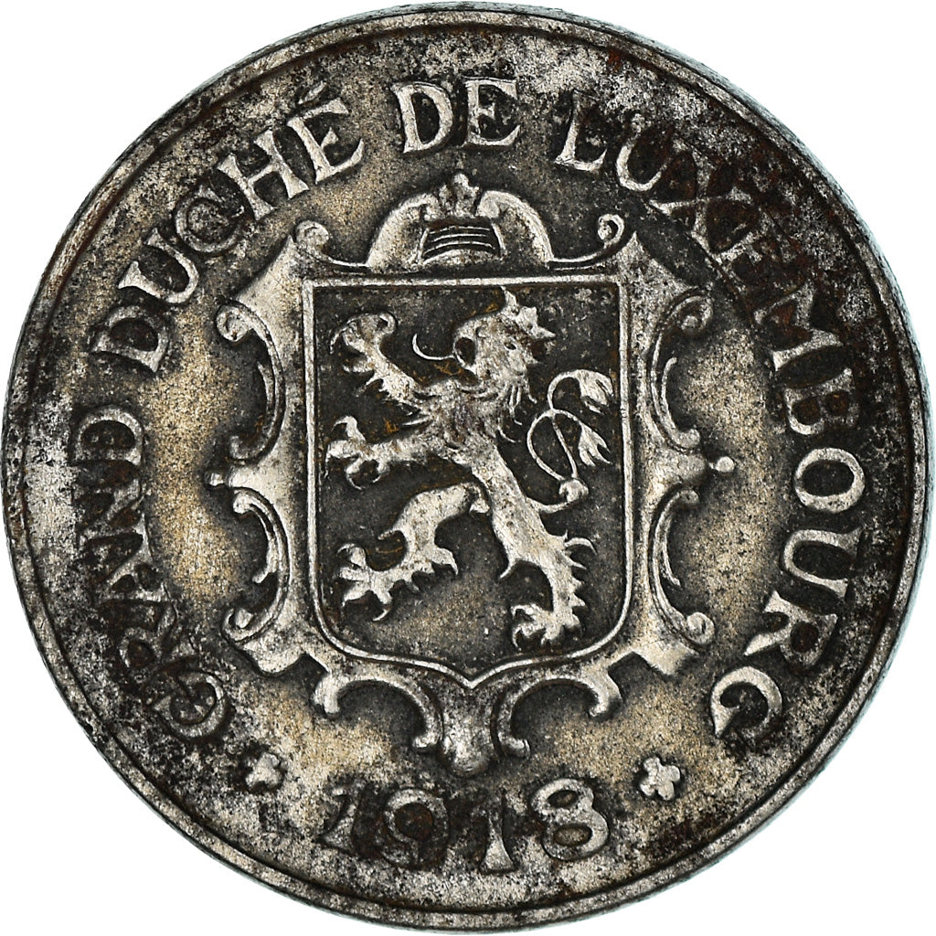 Coin, Luxembourg, Charlotte, 10 Centimes, 1918, VF(30-35), Iron, KM:31