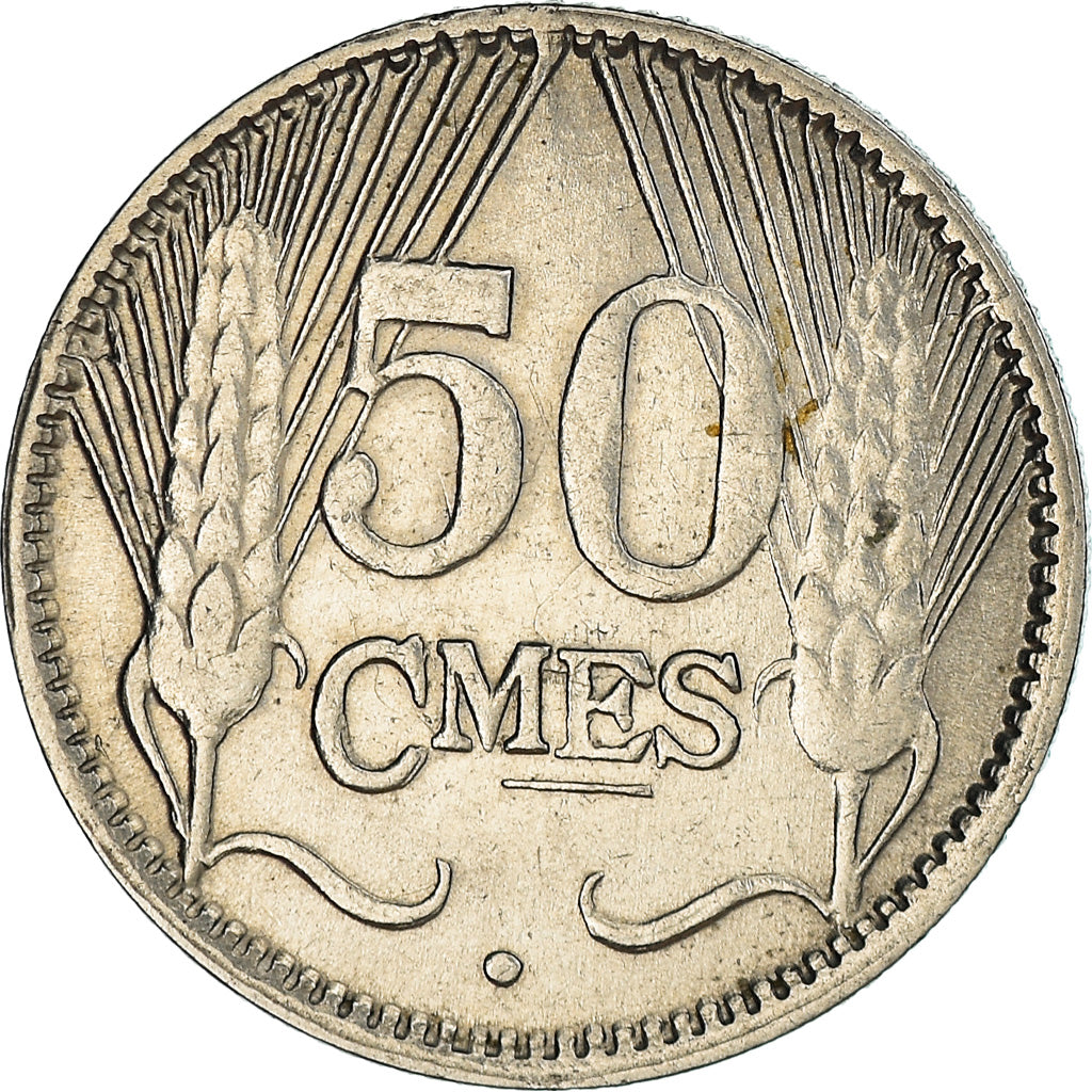 Coin, Luxembourg, Charlotte, 50 Centimes, 1930, AU(50-53), Nickel, KM:43