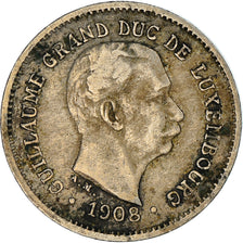 Coin, Luxembourg, William IV, 5 Centimes, 1908, VF(30-35), Copper-nickel, KM:26