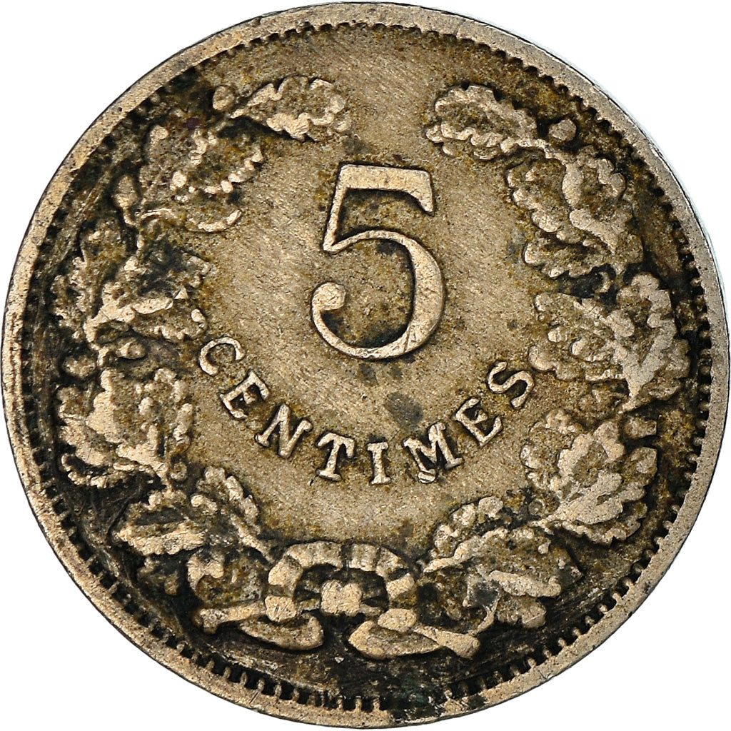 Coin, Luxembourg, William IV, 5 Centimes, 1908, VF(30-35), Copper-nickel, KM:26
