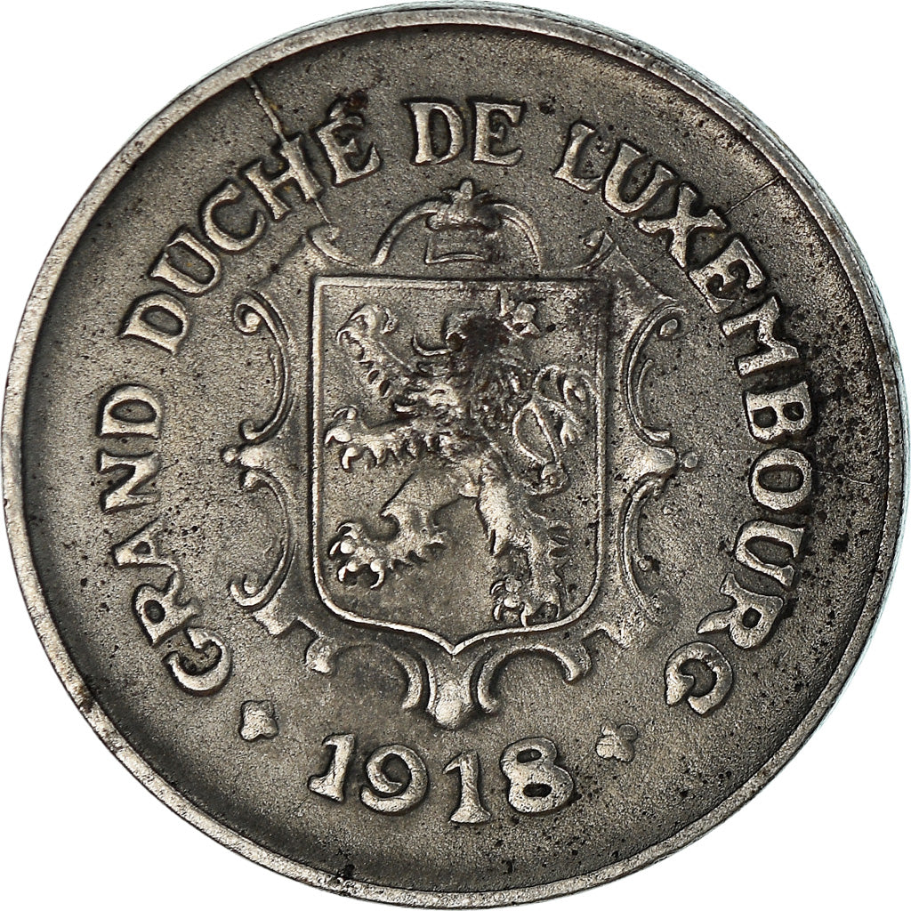 Coin, Luxembourg, Charlotte, 5 Centimes, 1918, EF(40-45), Iron, KM:30