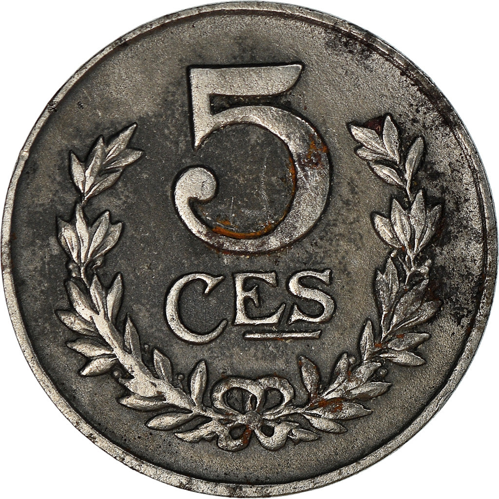 Coin, Luxembourg, Charlotte, 5 Centimes, 1918, EF(40-45), Iron, KM:30