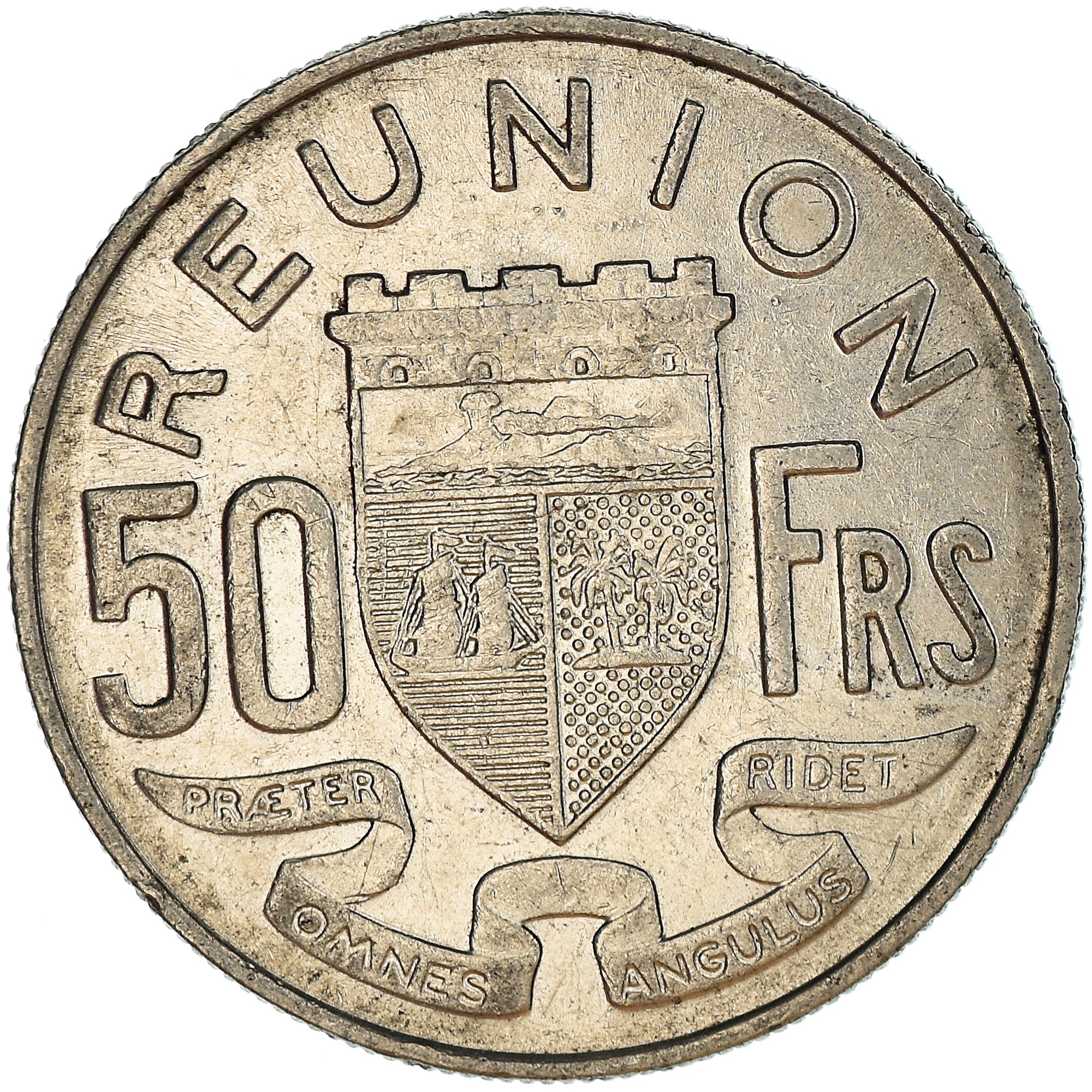 Coin, Réunion, 50 Francs, 1962, EF(40-45), Nickel, KM:12