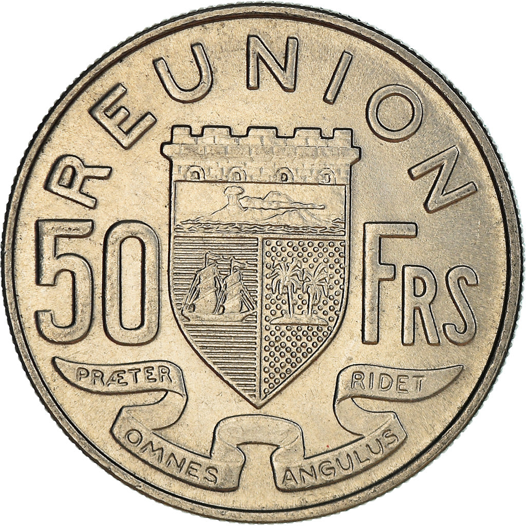 Coin, Réunion, 50 Francs, 1962, EF(40-45), Nickel, KM:12